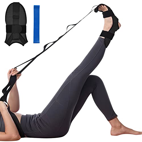 Flintronic Yoga Stretching Strap, Stretching Band mit 7 Schleifen, Yoga Stretch Gurt, Hochelastischer Gymnastik-Gur mit TPE-Spanngurten, Übungsschlaufe zum Dehnen der Beinmuskulatur, Schwarz Flintronic Yoga Stretching Strap, Stretching Band mit 7 Schleifen, Yoga Stretch Gurt, Hochelastischer Gymnastik-Gur mit TPE-Spanngurten, Übungsschlaufe zum Dehnen der Beinmuskulatur, Schwarz von flintronic
