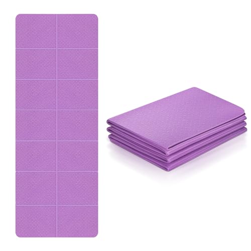 Flintronic Yogamatte Faltbar, Gymnastikmatte Rutschfest Leicht TPE, Fitnessmatte Tragbare, Sportmatte Tragbare für Reise, Pilates, Yoga, Fitness, Sport, Training- 183 x 61 x 0.4 CM Lila Flintronic Yogamatte Faltbar, Gymnastikmatte Rutschfest Leicht TPE, Fitnessmatte Tragbare, Sportmatte Tragbare für Reise, Pilates, Yoga, Fitness, Sport, Training- 183 x 61 x 0.4 CM Lila von flintronic