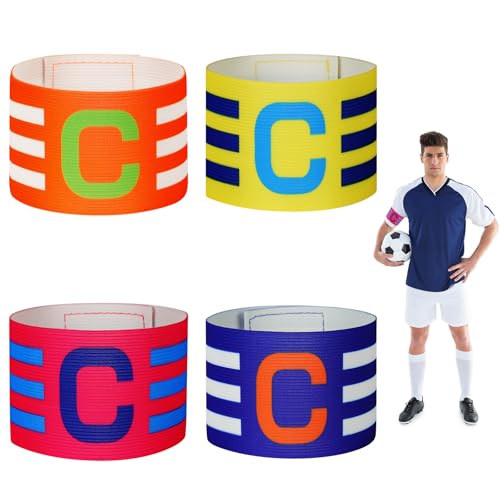 flintronic 1PCS Kapitänsband, Kapitän Armbinde, Gummielastische Armbinde, Spielführerbinde für Fußball und Rugby, Captains Armband, für für Erwachsene und Jugendliche- Schwarz von flintronic