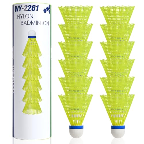 flintronic Badmintonbälle, 12 Pcs Nylon Federbälle, Badminton Bälle mit Hoher Stabilität und Haltbarkeit, Fachmann Federbälle für Indoor und Outdoor Training, Freizeit, Sport (Gelb) flintronic Badmintonbälle, 12 Pcs Nylon Federbälle, Badminton Bälle mit Hoher Stabilität und Haltbarkeit, Fachmann Federbälle für Indoor und Outdoor Training, Freizeit, Sport (Gelb) von flintronic