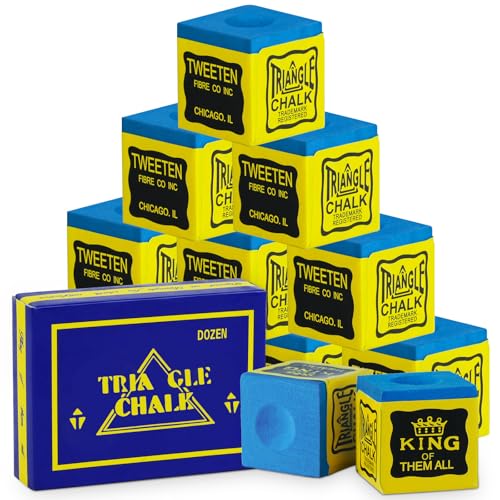 flintronic Billard Chalk, 12PCS Snooker Chalk Billardkreide, Pool Queue Würfel, rutschfeste Pool Queue Kreide, für Home, Bars, Turniere, Spiele - Blau flintronic Billard Chalk, 12PCS Snooker Chalk Billardkreide, Pool Queue Würfel, rutschfeste Pool Queue Kreide, für Home, Bars, Turniere, Spiele - Blau von flintronic