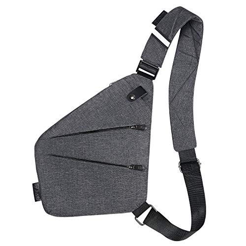 flintronic Crossbody Brusttaschen, Ultraleicht Sling Bag Umhängetasche, Schultertasche für Herren Multipurpose Rucksack, zum Wandern, Radfahren, Reisen (inkl 1 * Schlüsselanhänger) von flintronic