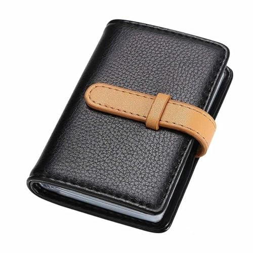 flintronic Edles Kartenetui für Visitenkarten 26 Kreditkarten / 52 Visitenkartenmappe für Damen und Herren-Schwarz flintronic Edles Kartenetui für Visitenkarten 26 Kreditkarten / 52 Visitenkartenmappe für Damen und Herren-Schwarz von flintronic