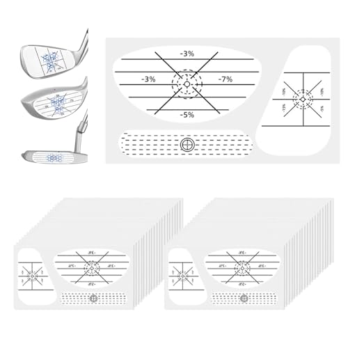 flintronic Golf Impact Tape, 120PCS Golfschläger Schlagaufkleber, Golf Schwungtrainer für Eisen, Holz-Putter, Übungsschwung Trainingshilfe flintronic Golf Impact Tape, 120PCS Golfschläger Schlagaufkleber, Golf Schwungtrainer für Eisen, Holz-Putter, Übungsschwung Trainingshilfe von flintronic