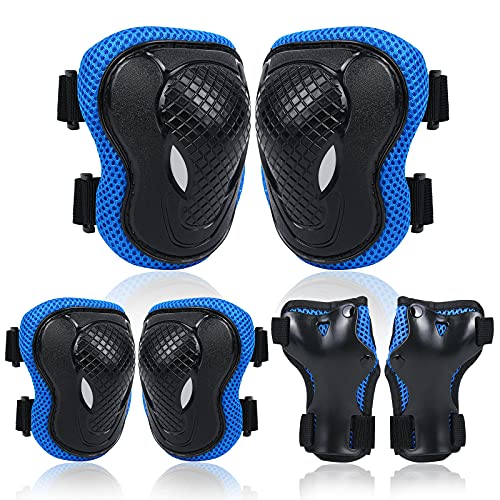 Flintronic Kinder Knieschoner Set,Kinder Schützer inliner Schonerset, 6 in 1 Schutzausrüstung,Kinder Knieschoner Ellenbogenschützer Handgelenkschoner Protektorenset für Skateboard Roller Outdoor Sport Flintronic Kinder Knieschoner Set,Kinder Schützer inliner Schonerset, 6 in 1 Schutzausrüstung,Kinder Knieschoner Ellenbogenschützer Handgelenkschoner Protektorenset für Skateboard Roller Outdoor Sport von flintronic