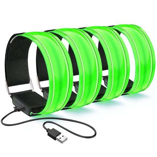 flintronic LED Armband, 4 Stück Reflective LED Leuchtarmband, Led Armbänder Leuchtband, Sicherheits Licht, Unisex für Nachtlauf, Joggen und Outdoor Sports, Grün flintronic LED Armband, 4 Stück Reflective LED Leuchtarmband, Led Armbänder Leuchtband, Sicherheits Licht, Unisex für Nachtlauf, Joggen und Outdoor Sports, Grün von flintronic