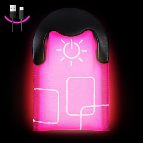 flintronic LED Clip, Aufladbarer USB LED Magnet Clip, LED Magnet Clip Lichter mit 3 Beleuchtungsmodi, Hohe Sichtbarkeit und Hell Leuchtend, Unisex für Rucksack Wandern Laufen Joggen, Rosa von flintronic