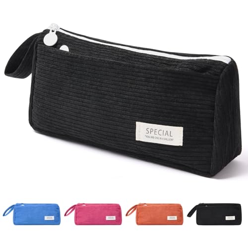 flintronic Mäppchen Cord-Stoff, Schlamppermäppchen Cord, Federmäppchen Cord-Stoff, Federtasche Mädchen, Pencil Case für Schule Büro flintronic Mäppchen Cord-Stoff, Schlamppermäppchen Cord, Federmäppchen Cord-Stoff, Federtasche Mädchen, Pencil Case für Schule Büro von flintronic
