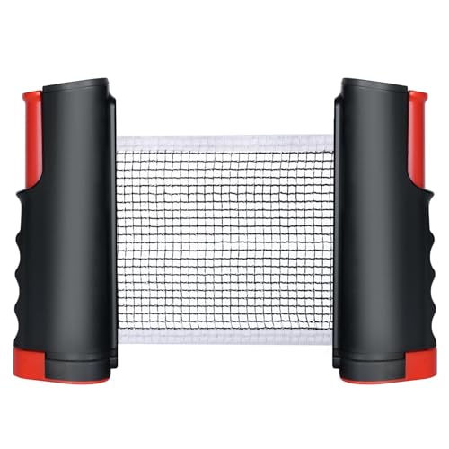 flintronic Ausziehbares Tragbares Tischtennisnetz, Tischtennisnetz für Jeden Tisch, Tragbar Ping Pong Ersatznetz, Tischtennisnetz Outdoor & Indoor, Maximale Länge 170 cm (Rot) flintronic Ausziehbares Tragbares Tischtennisnetz, Tischtennisnetz für Jeden Tisch, Tragbar Ping Pong Ersatznetz, Tischtennisnetz Outdoor & Indoor, Maximale Länge 170 cm (Rot) von flintronic