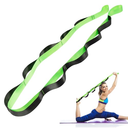 Flintronic Yoga Stretching Strap, Stretching Band mit 12 Schleifen, Yoga Stretch Gurt, Fitness Stretchband, Gymnastikband, für Pilates, Tanz, Gymnastik, Effektives Dehnung-Grün Flintronic Yoga Stretching Strap, Stretching Band mit 12 Schleifen, Yoga Stretch Gurt, Fitness Stretchband, Gymnastikband, für Pilates, Tanz, Gymnastik, Effektives Dehnung-Grün von flintronic