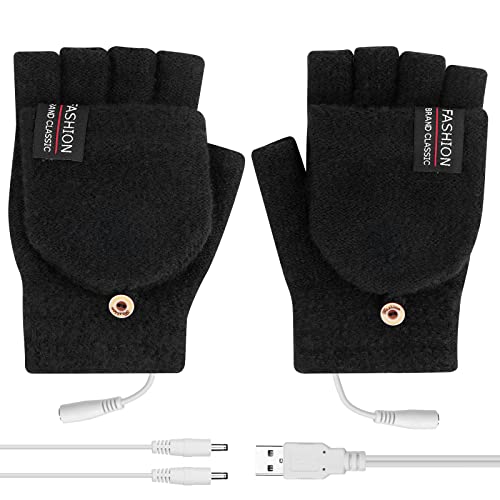 Flintronic USB Beheizte Handschuhe, Waschbares Heizung Stricken Handschuhe, Winter-Heiz-Handschuhe, Volle und Halbe Hände, Warme Laptophandschuhe für Damen & Herren, für Indoor und Outdoor, Schwarz Flintronic USB Beheizte Handschuhe, Waschbares Heizung Stricken Handschuhe, Winter-Heiz-Handschuhe, Volle und Halbe Hände, Warme Laptophandschuhe für Damen & Herren, für Indoor und Outdoor, Schwarz von flintronic