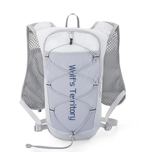 FORLADE Laufrucksäcke, leicht, Trinkrucksack, funktionelle Laufweste, 5 l, leicht und atmungsaktiv, perfekt zum Laufen, Radfahren und Wandern (Silber) von forlade