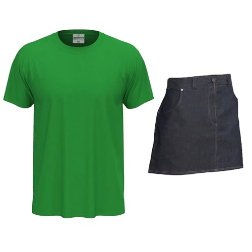 Herren-Set mit Schürze vorne kurze Jeans und T-Shirt für Kellner, Saal und Bar, hergestellt in Italien von fratelliditalia.org