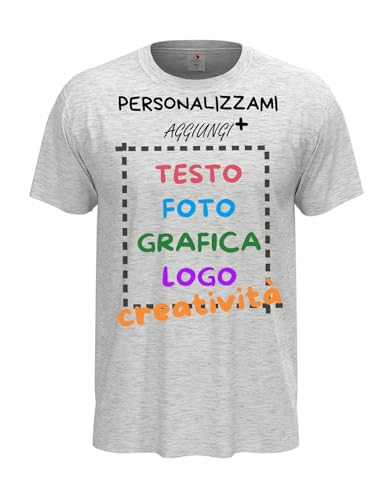 fratelliditalia.org Kurzarm-T-Shirt für Herren, Rundhalsausschnitt, 100 Baumwolle, verschiedene Farben von XXS bis 5XL, Direktdruck auf Stoff, personalisierbar mit Ihrem Logo von fratelliditalia.org