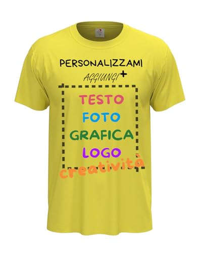 fratelliditalia.org Kurzarm-T-Shirt für Herren, Rundhalsausschnitt, 100 Baumwolle, verschiedene Farben von XXS bis 5XL, Direktdruck auf Stoff, personalisierbar mit Ihrem Logo von fratelliditalia.org