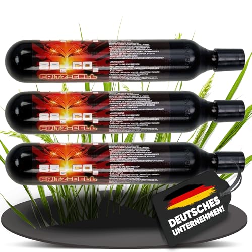 3 x Fritz-Cell 88g CO2 Kapseln Katuschen für Softair Paintball Gotcha CO2 Gewehr von fritz-cell