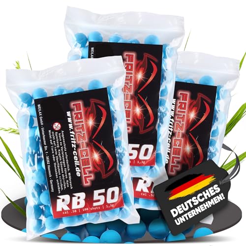 300 x RB Cal.50 blau Rubberball Gummigeschosse Fritz-Cell kompatibel mit T4E HDR50 / HDP5 300 x RB Cal.50 blau Rubberball Gummigeschosse Fritz-Cell kompatibel mit T4E HDR50 / HDP5 von fritz-cell
