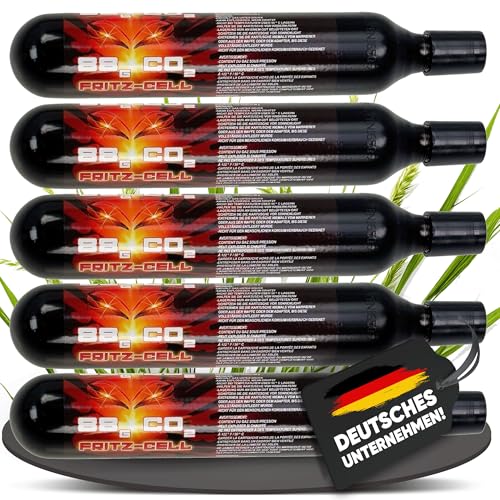 5 x Fritz-Cell 88g CO2 Kapseln Katuschen für Softair Paintball Gotcha CO2 Gewehr 5 x Fritz-Cell 88g CO2 Kapseln Katuschen für Softair Paintball Gotcha CO2 Gewehr von fritz-cell