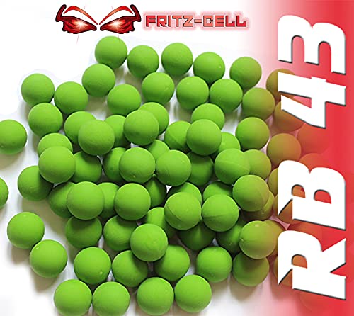 500 x RB Cal.43 grün Rubberball Gummigeschosse Fritz-Cell kompatibel mit T4E HDR50 / HDP5 von fritz-cell