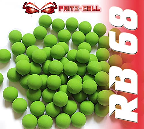 500 x RB Cal.68 grün Rubberball Gummigeschosse Fritz-Cell kompatibel mit T4E HDR50 / HDP5 von fritz-cell