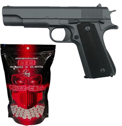 Set: Airsoft 0,5 Jule 6 mm BB Federdruck Softair + Fritz-Cell Softair Munition BBS 5000 Stück 0,20 g 6mm Set: Airsoft 0,5 Jule 6 mm BB Federdruck Softair + Fritz-Cell Softair Munition BBS 5000 Stück 0,20 g 6mm von fritz-cell