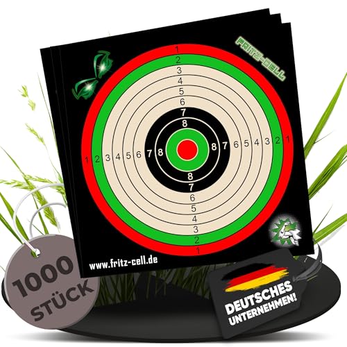 fritz-cell 1000 Zielscheiben 14x14cm für Luftgewehr Luftpistole Airsoft und Kugelfang von fritz-cell