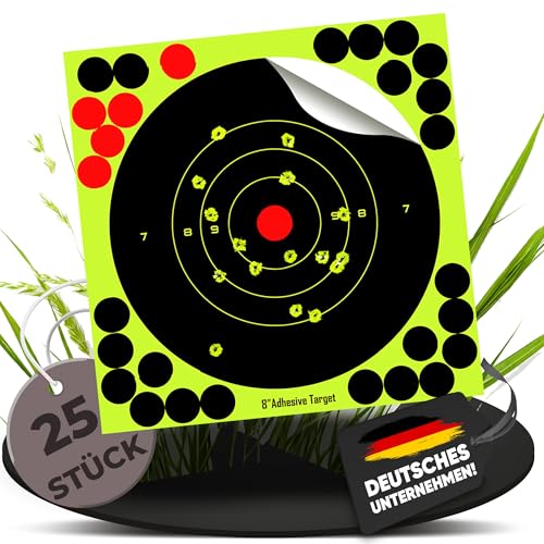 fritz-cell 25 Splitterziele Splittersticker Modell 7898 selbstklebend Zielscheibe für alle Gewehre, Pistolen, Luftgewehre, Airsoft, BB, Diabolo kompatibel mit Splatterburst Zielen von fritz-cell