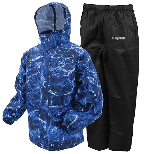 frogg toggs Herren All Sport Rain Suit Regenbekleidung, Mo Blue Marlin/Black Pants, XL EU von frogg toggs