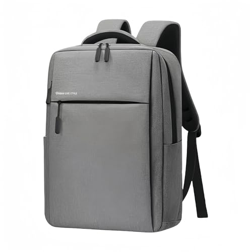 fukixuz Unisex-Reiserucksack, Handgepäck-Rucksack, Flugzeug-Handgepäck-Rucksack, geeignet für 14-17-Zoll-Laptopfach, wasserdichter Business-Rucksack, modischer Campus(Hellgrau,Klein) von fukixuz