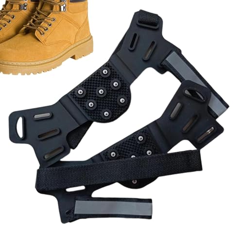 gafdu Schneespikes für Schuhe, Eisschuhgreifer | Boot-Eisklampen mit 7 Noppen,Verstellbare Schneeschuhgreifer, Winterzubehör für Outdoor-Aktivitäten von gafdu