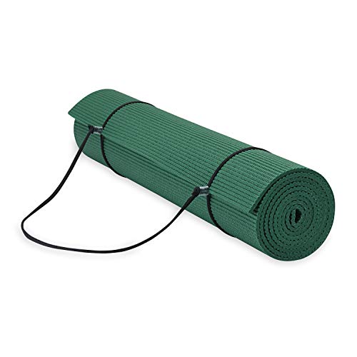 Gaiam Essentials Premium Yogamatte mit Yogamatte, Tragetuch (183 cm L x 61 cm B x 0,6 cm Dicke) von Gaiam