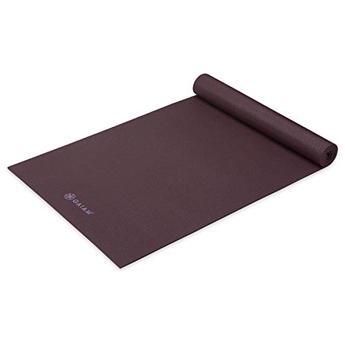 Gaiam Yoga Mat Premium Solid Color Non Slip Exercise & Fitness Mat for All Types of Yoga, Pilates & Floor Workouts, Wild Aubergine, 5mm von Gaiam