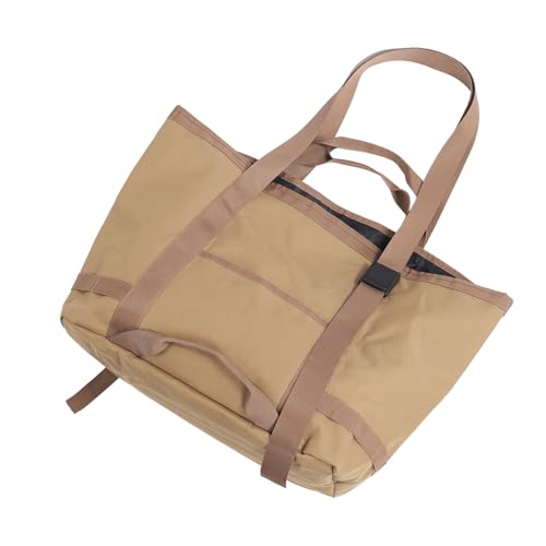 Camping-Aufbewahrungstasche Khaki, Multifunktional, 33 L, Großes Fassungsvermögen, Oxford-Stoff, Nylon, Verstellbarer Schultergurt, Camping-Utility-Tasche für Outdoor-Reisen von generic