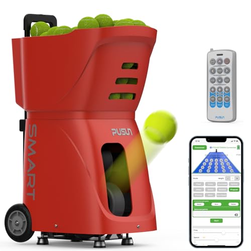 Tennisballmaschine - Intelligente APP-Steuerung Automatischer Tennisballwerfer mit 20 Landepunkten, 12 Trainingsmodi und 4-6 Stunden Akkulaufzeit, professionelle Tennisaufschlagmaschine zum von generic