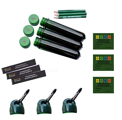 3 x Geocaching Versteck Set Pet-Cap mit Petling Logbuch Stift Geocache Micro von geo-versand