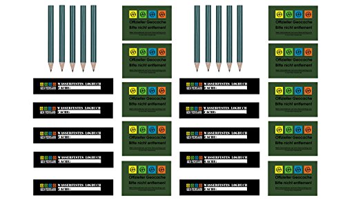 Petling Refill Set - Logbücher und Aufkleber - Wartungsset Preform Maintenance Kit Geocaching Petling Logbücher Filmdosen Micro Nano, cache Container, cache versteck, von geo-versand