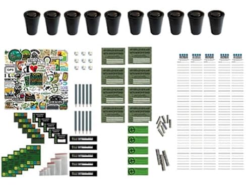 geo-versand Refill Set 145tlg Geocaching Wartung Logbücher Logstreifen Filmdosen Aufkleber von geo-versand