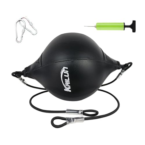 Box-Reflex-Ball, Doppelend-Punchingball mit verstärktem elastischem Seil, verschleißfester Tür-Boxsack, Unisex-Speed-Boxsack für Thai-Fitness und Kampfsport Box-Reflex-Ball, Doppelend-Punchingball mit verstärktem elastischem Seil, verschleißfester Tür-Boxsack, Unisex-Speed-Boxsack für Thai-Fitness und Kampfsport von gifyym