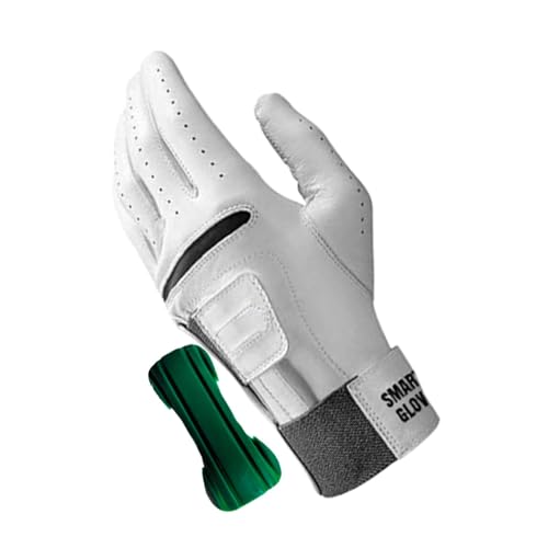 gifyym Übungs-Golfhandschuhe, rutschfeste Performance-Golfhandschuhe, 2-in-1-Leder-Herren-Golfhandschuhe, Handgelenkhalter, leichtes und atmungsaktives Golf-Übungswerkzeug für Golfberufe und von gifyym