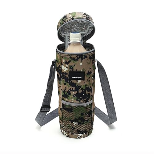 gifyym Wein-Tragetasche – Wein-Tragetasche mit Griff, tragbare Weintasche, faltbare Weintasche, Likör-Tragetasche, verdickte Camping-Tragetasche für Partys, Strand, Reisen, camouflage, Refer to von gifyym