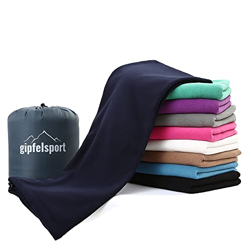 Mikrofaser Fleece Decke mit Schlafsackfunktion I Größe 185 x 150cm, 690 g I Microfaser Camping Deckenschlafsack I Navy Mikrofaser Fleece Decke mit Schlafsackfunktion I Größe 185 x 150cm, 690 g I Microfaser Camping Deckenschlafsack I Navy von gipfelsport