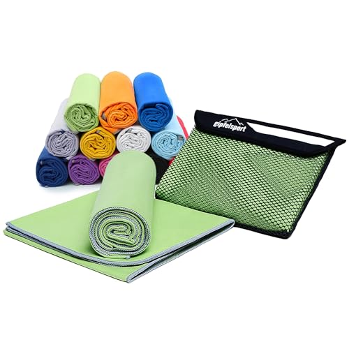 gipfelsport Mikrofaser Handtuch Set - für Sauna, Fitness, Sport I Strandtuch, Sporthandtuch I Grün XL: 180x80 gipfelsport Mikrofaser Handtuch Set - für Sauna, Fitness, Sport I Strandtuch, Sporthandtuch I Grün XL: 180x80 von gipfelsport