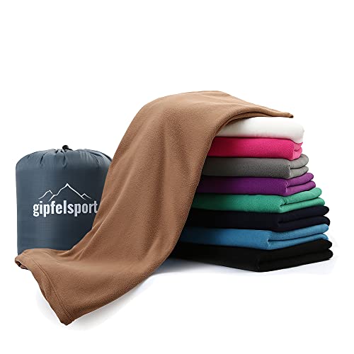 Mikrofaser Fleece Decke mit Schlafsackfunktion I Größe 185 x 150cm, 690 g I Microfaser Camping Deckenschlafsack I braun Mikrofaser Fleece Decke mit Schlafsackfunktion I Größe 185 x 150cm, 690 g I Microfaser Camping Deckenschlafsack I braun von gipfelsport