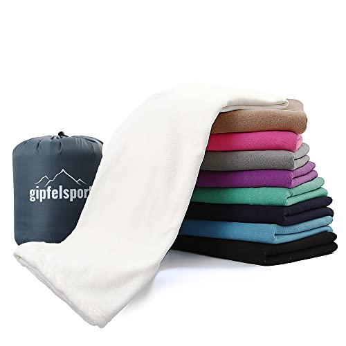 Mikrofaser Fleece Decke mit Schlafsackfunktion I Größe 185 x 150cm, 690 g I Microfaser Camping Deckenschlafsack I weiß Mikrofaser Fleece Decke mit Schlafsackfunktion I Größe 185 x 150cm, 690 g I Microfaser Camping Deckenschlafsack I weiß von gipfelsport