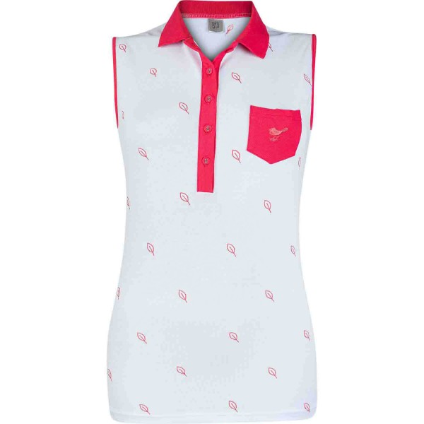 girls golf Polo Little Leaves weißrot von girls golf