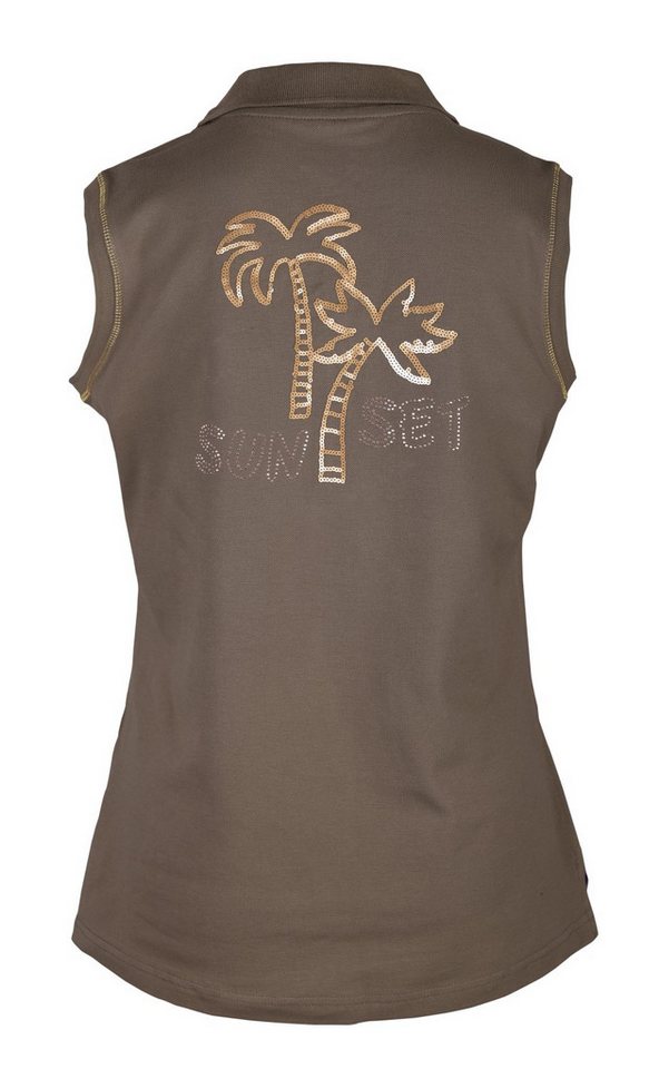 girls golf Poloshirt Girls Golf Polo 'GOLDEN PALM TREES' Sleeveless Grün Damen L von girls golf