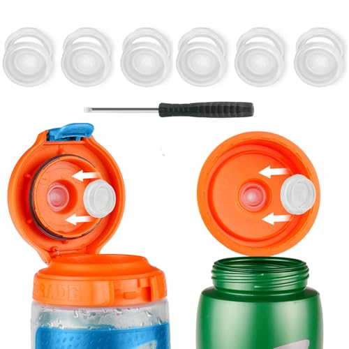Dosierventile kompatibel mit Gatorade Wasserflasche – Silikonventil und Kunststoffeinsatz mit Schraubendreher, Ersatzzubehör für Gatorade Gx Wasserflasche Gatorade 907.2 g Flasche Dosierventile kompatibel mit Gatorade Wasserflasche – Silikonventil und Kunststoffeinsatz mit Schraubendreher, Ersatzzubehör für Gatorade Gx Wasserflasche Gatorade 907.2 g Flasche von gocola