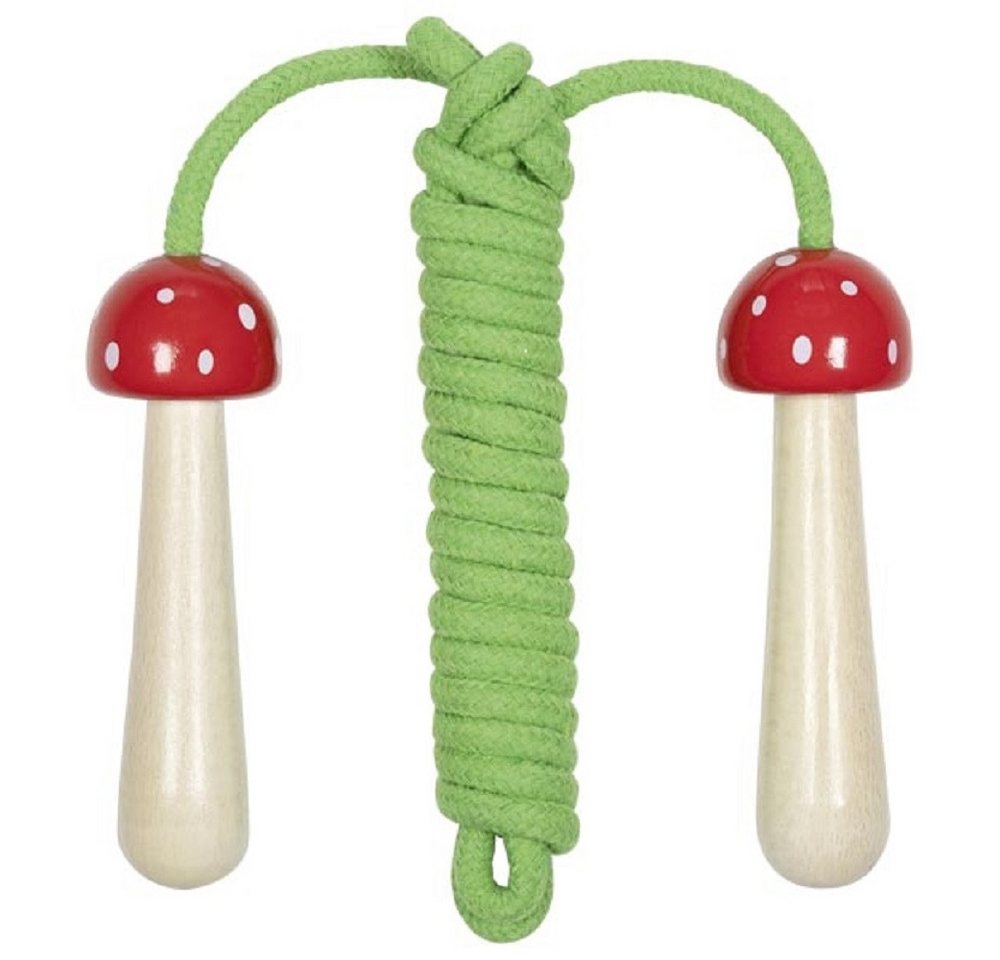 goki Springseil Springseil Fliegenpilz mit Holzgriffen 63862, Klassisches Springseil goki Springseil Springseil Fliegenpilz mit Holzgriffen 63862, Klassisches Springseil von goki