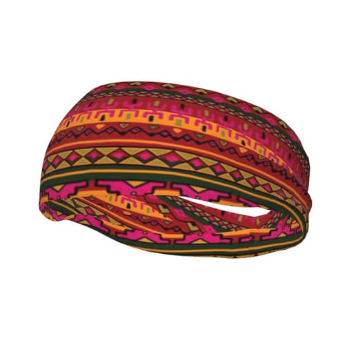 Sport Stirnbänder, Mexikanischer Volkskunst-Boho-Druck Haarbänder Unisex Schweißband rutschfest Headband Für Yoga Wandern Laufen von guangzhouguanzimaoyishanghanggerenduzi