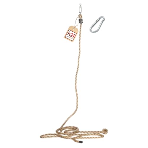 h2i Kletterseil für Kinder | Klettertau mit 1 Knoten | Knotenseil für Spielturm, Baumhaus & Kletterturm | Seil inkl. Sicherungsring & Karabiner | Outdoor Kletterspielzeug | Länge 4 m h2i Kletterseil für Kinder | Klettertau mit 1 Knoten | Knotenseil für Spielturm, Baumhaus & Kletterturm | Seil inkl. Sicherungsring & Karabiner | Outdoor Kletterspielzeug | Länge 4 m von h2i